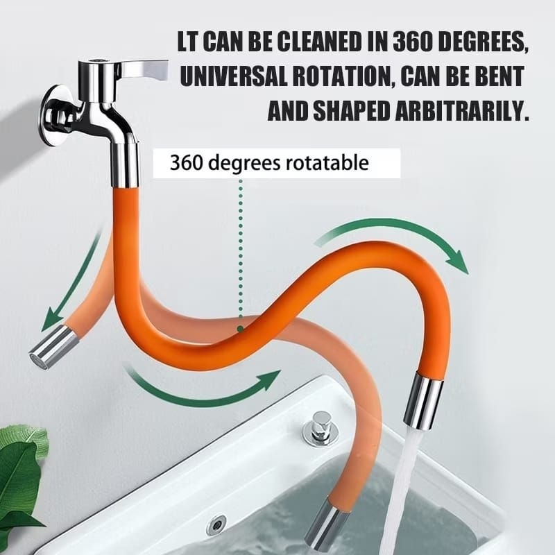 PIPA SAMBUNGAN KERAN AIR DAPUR 20cm dan 50cm/ SAMBUNGAN KERAN AIR 360 derajat bentuk pipa oren denga