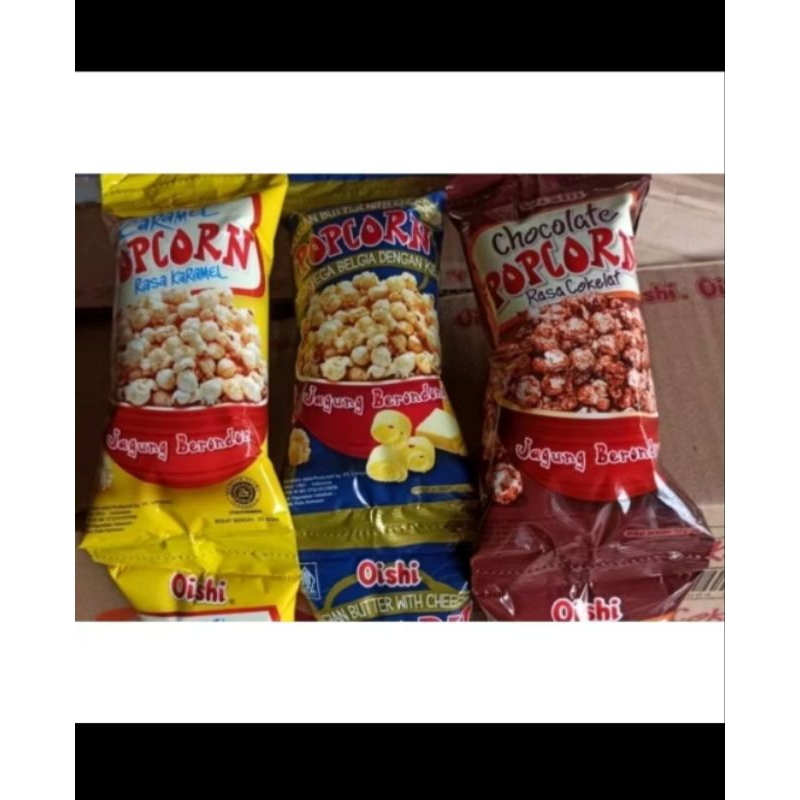 

OISHI POPCORN RENCENG 10 x 20gr COKELAT,KARAMEL,MENTEGA BELGIA KEJU