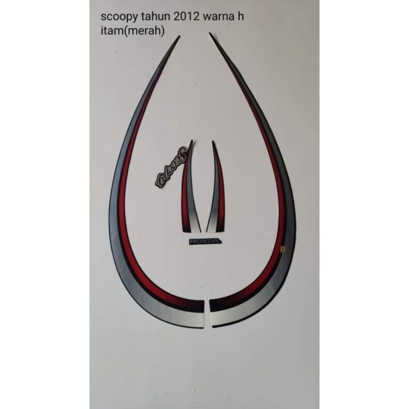 striping sticker lis decal standar ori honda scoopy karbu tahun 2012
