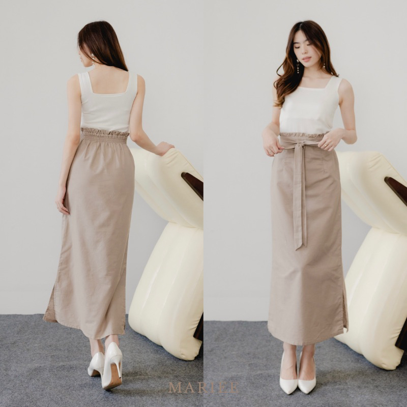 Limited Eva Skirt By Marie Linen Skirt Rok Linen Semi Span Rok Span Rok Simpel Casual