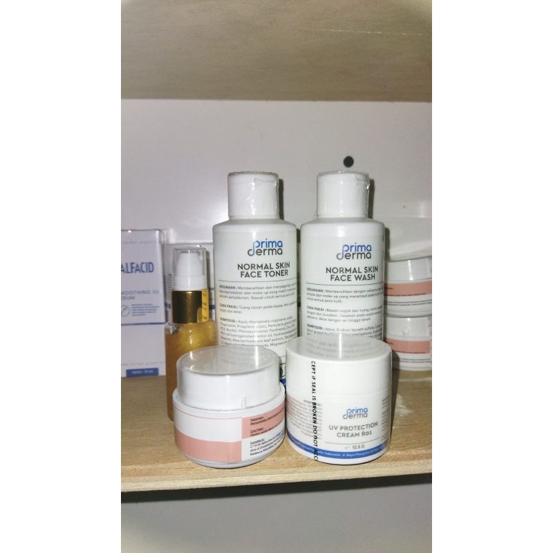 krim siang, malam dan serum glowing primaderma