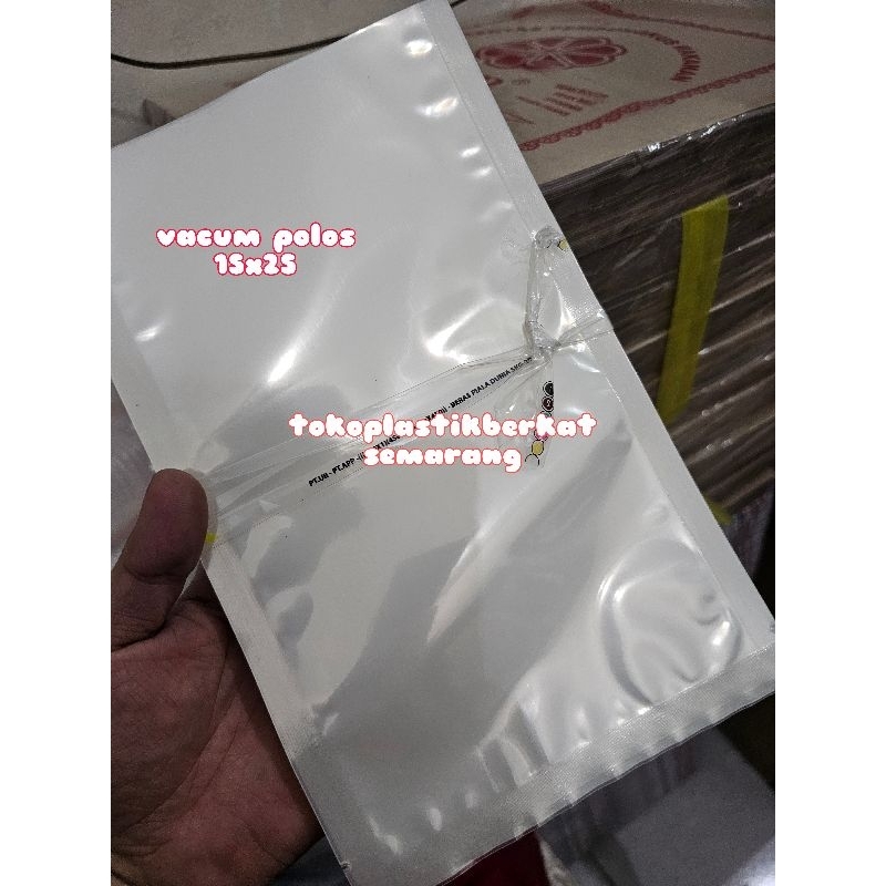 PLASTIK VACUM POLOS 15X25 / VACCUM 15X25 / VACUM 15X25 / PLASTIK VACUM POLOS