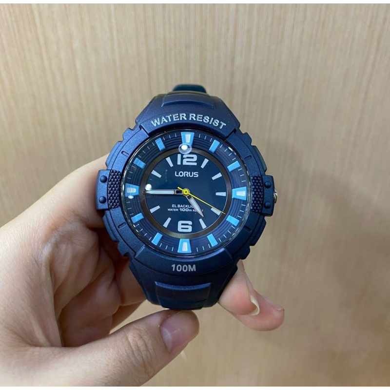 Jam tangan lorus biru