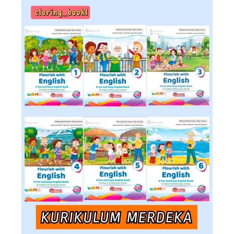 BUKU BAHASA INGGRIS UNTUK SD/MI KELAS 1 2 3 4 5 6 (KURIKULUM MERDEKA) TIGA SERANGKAI