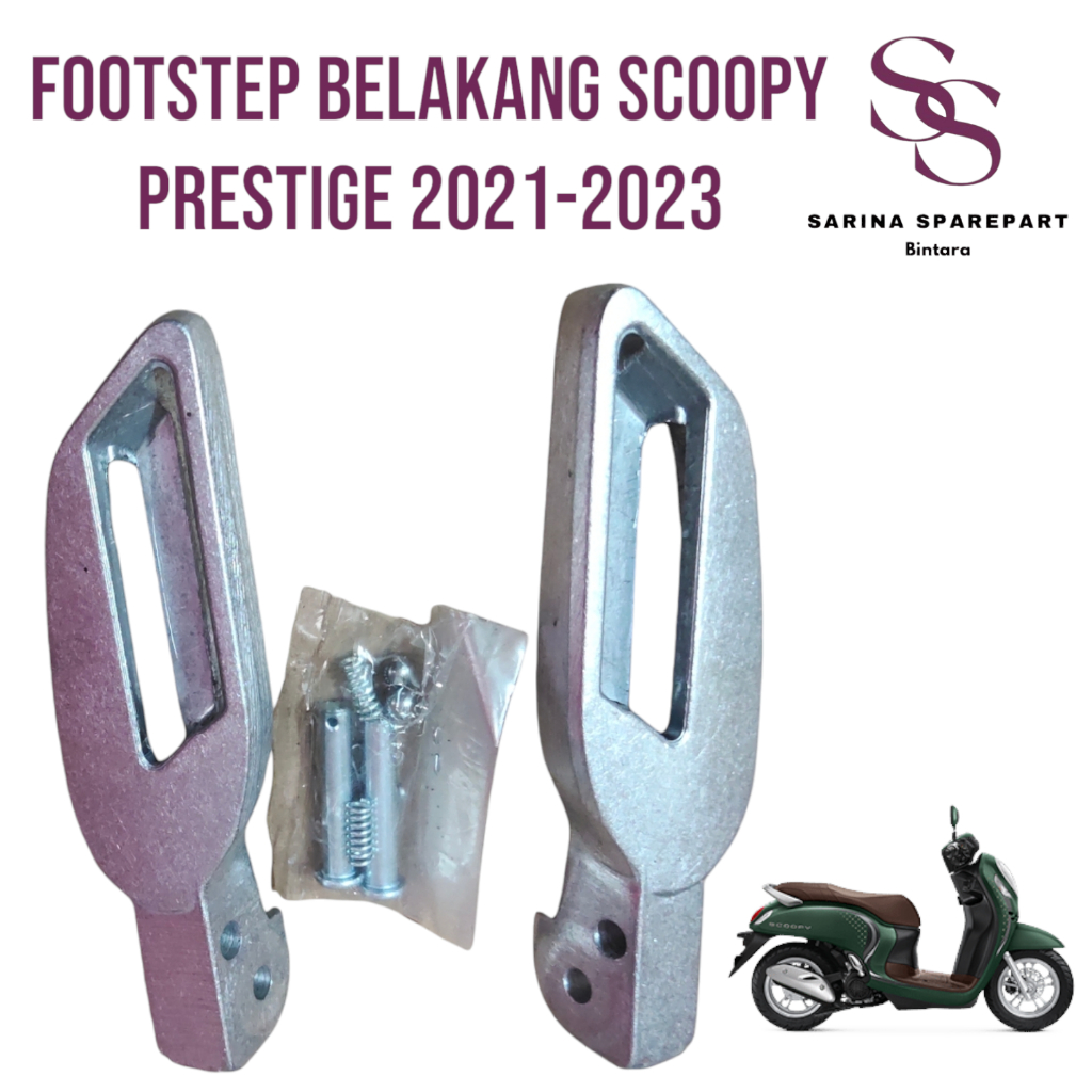 FOOTSTEP BELAKANG SCOOPY PRESTIGE Pijakan Kaki Belakang Scoopy 2021-2023 K2F Sepasang