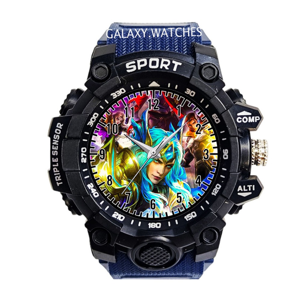Jam Tangan Anak Model Sport Anti Air Karakter Lancelot Mobile Legend
