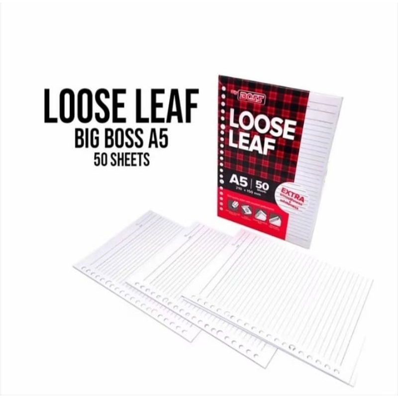 

kertas loose leaf BIG BOSS A5- 50 lembar