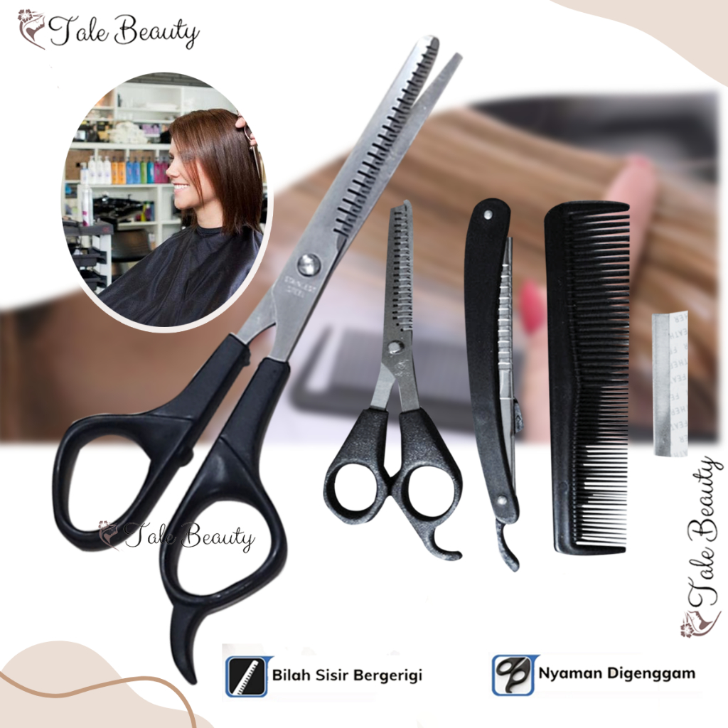 GUNTING RAMBUT SET 3IN1 / GUNTING RAMBUT SET / GUNTING SASAK SET