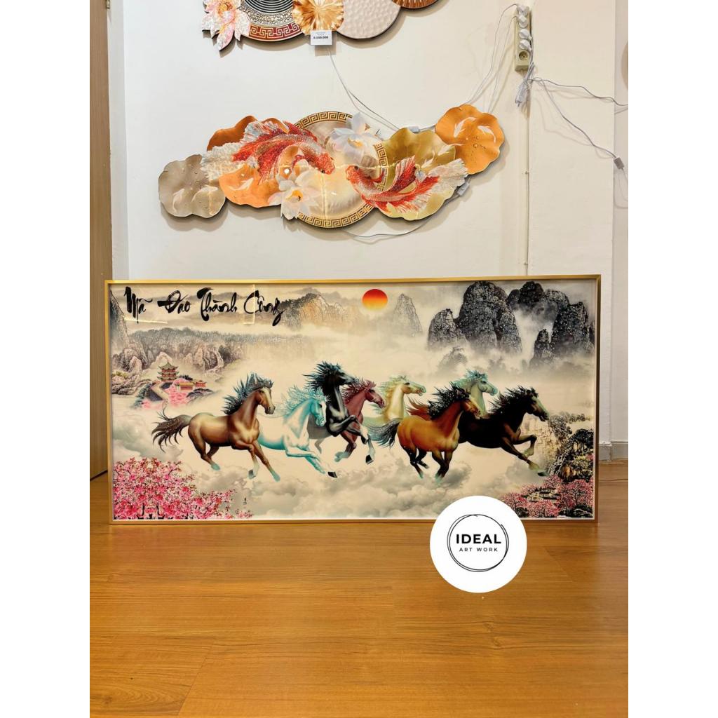 LUKISAN PORCELAIN KUDA 5D DIAMOND + LED