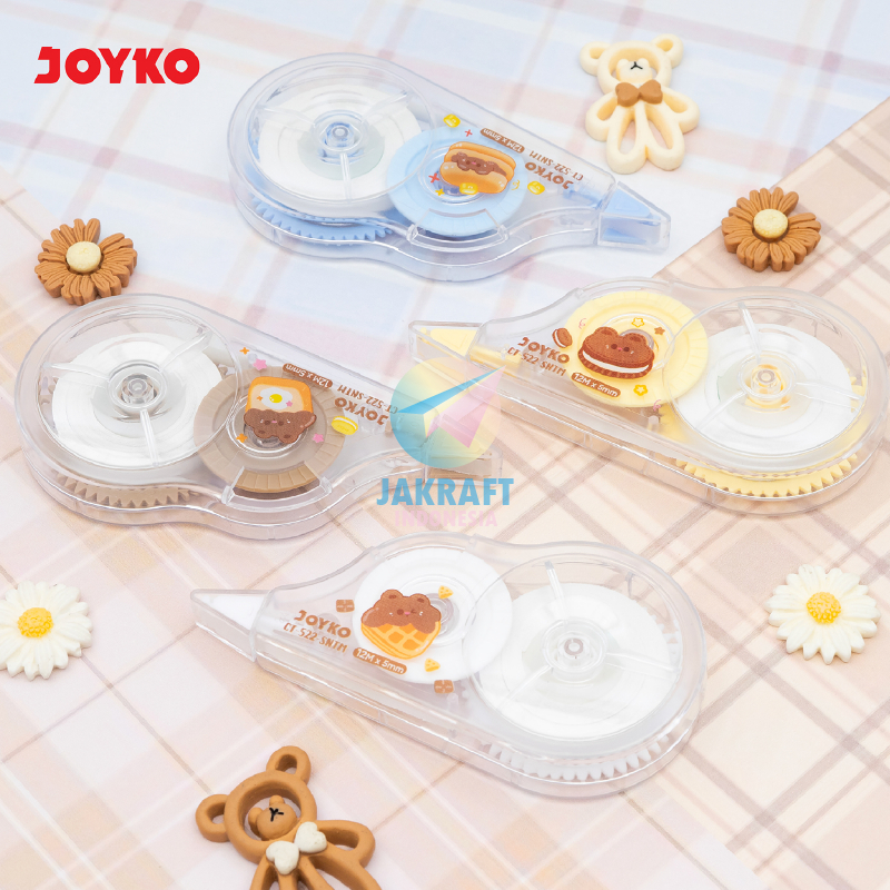 

(1 Pcs) Correction Tape JOYKO CT-522-SNTM Snack Time Tip-X Tip Ex Pita 12 Meter isi Lebih Banyak Long Life