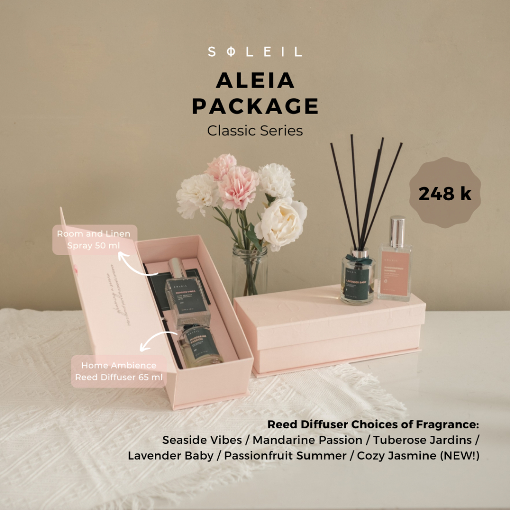 Soleil Home - ALEIA PACKAGE - Reed Diffuser GIFT SET (Hampers / Parsel )