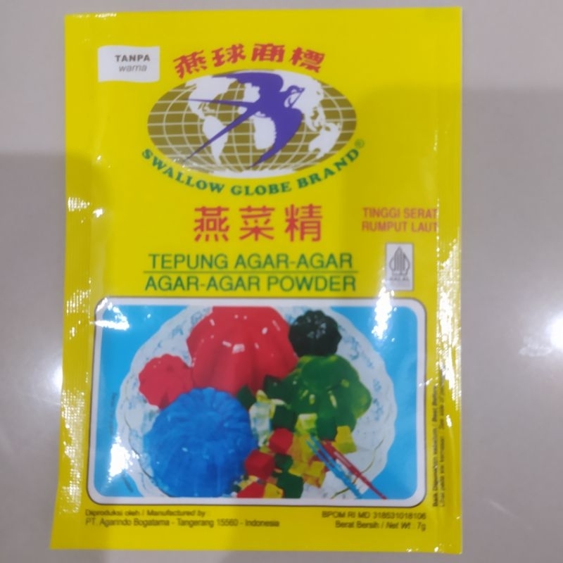 

SWALLOW GLOBE BRAND tepung agar agar 7gr