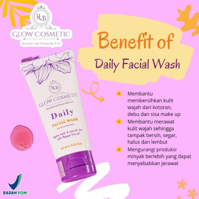 (COD) Terlaris...‼️ New Facial Wash Rcb glow Cosmetic Facial Wash Rcb kemasan baru Rcb Glow Bandung 