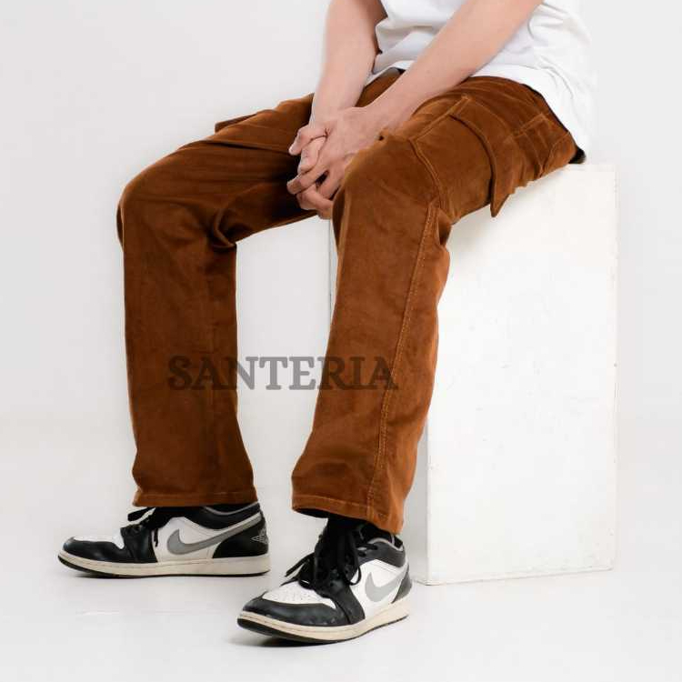 SANTERIA Celana Cargo Corduroy Gombrong Pria Cargo Corduroy jumbo