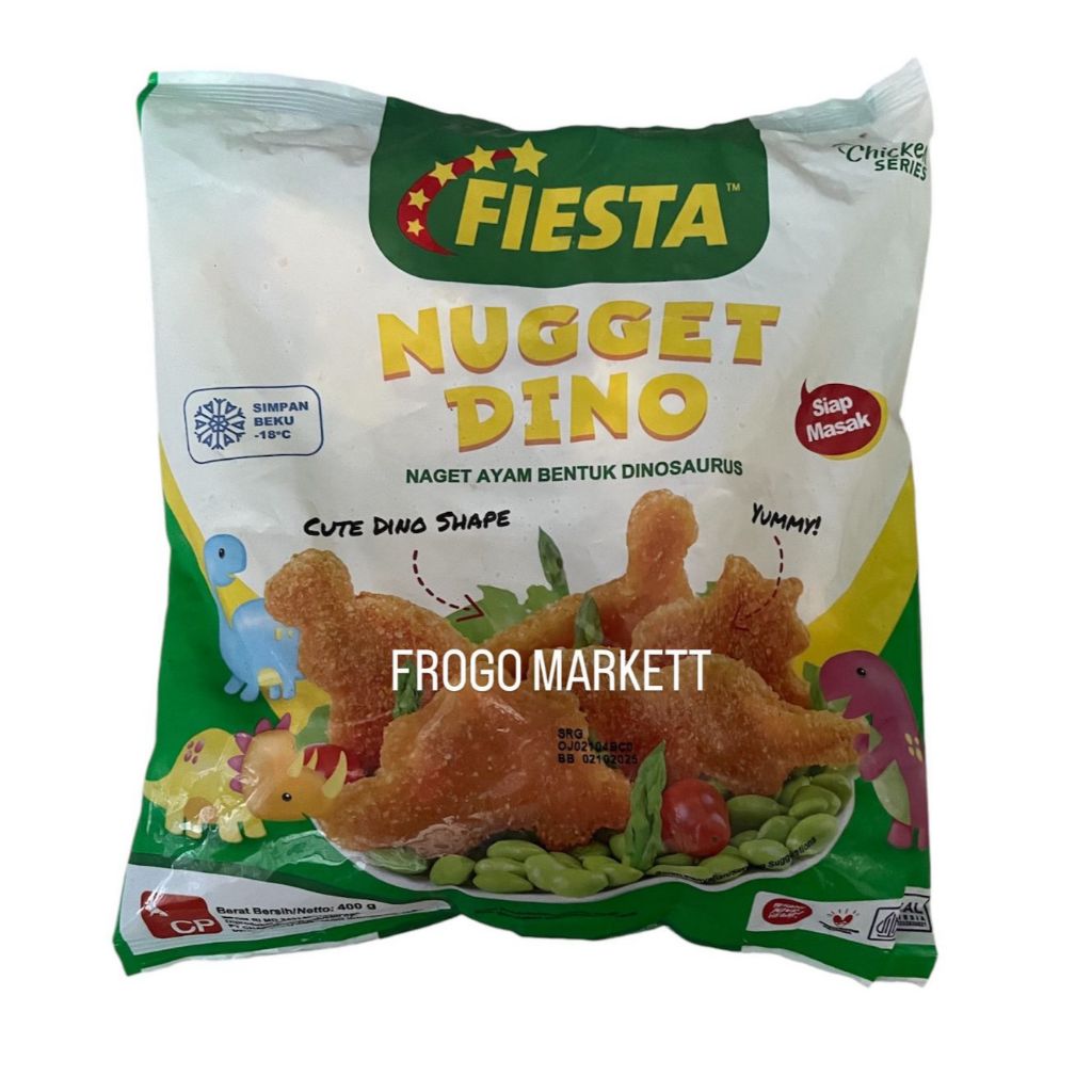 

Nugget Dino Fiesta Nugget Ayam Bentuk Dino 400gr