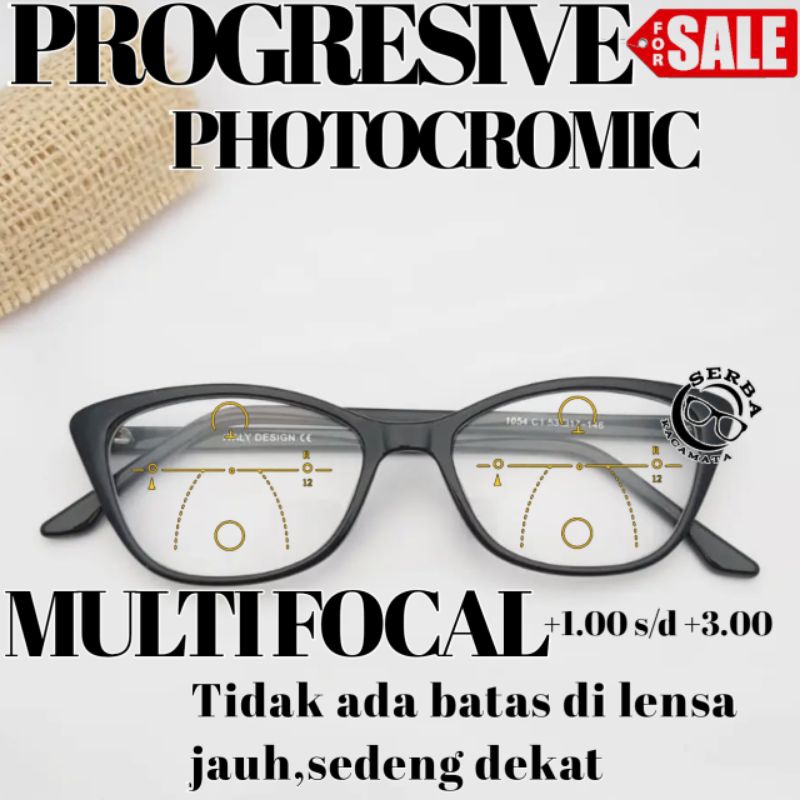 Kacamata Progresif Photocromic | kacamata muka kecil | Kacamata cat eye