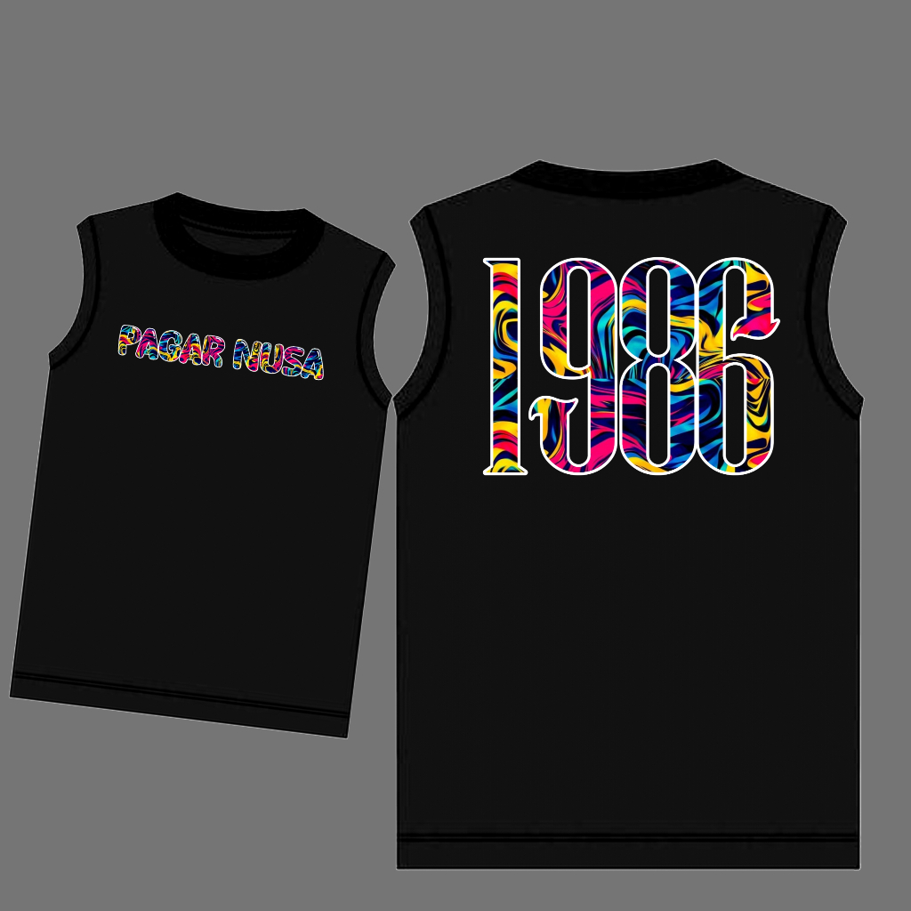 KAOS SINGLET SIMPEL PAGAR NUSA 1986 NYAMAN / BAJU DISTRO PAGAR NUSA SIMPEL