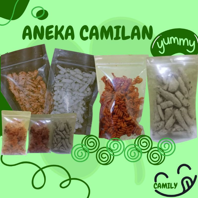 

Camilan Enak Murah Basreng Daun Jeruk Pedas/Original | Makaroni Spiral Pedas | Kripik Kaca