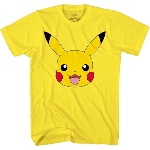Pokemon Big Face Charmander Pikachu Squirtle Bulbasaur Psyduck Snorlax Adult T-Shirt