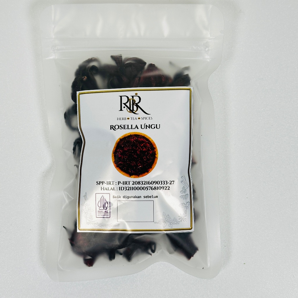 

Simplisia Rosella Ungu Kering - 50 Gram - RBR Official