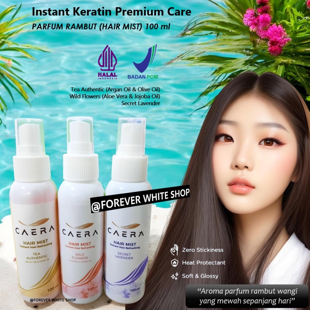 TERMURAH Caera Parfum Rambut Wanita Pria Wangi Tahan Lama 24 jam Hijab Friendly 100 ml BPOM FWS / Pe