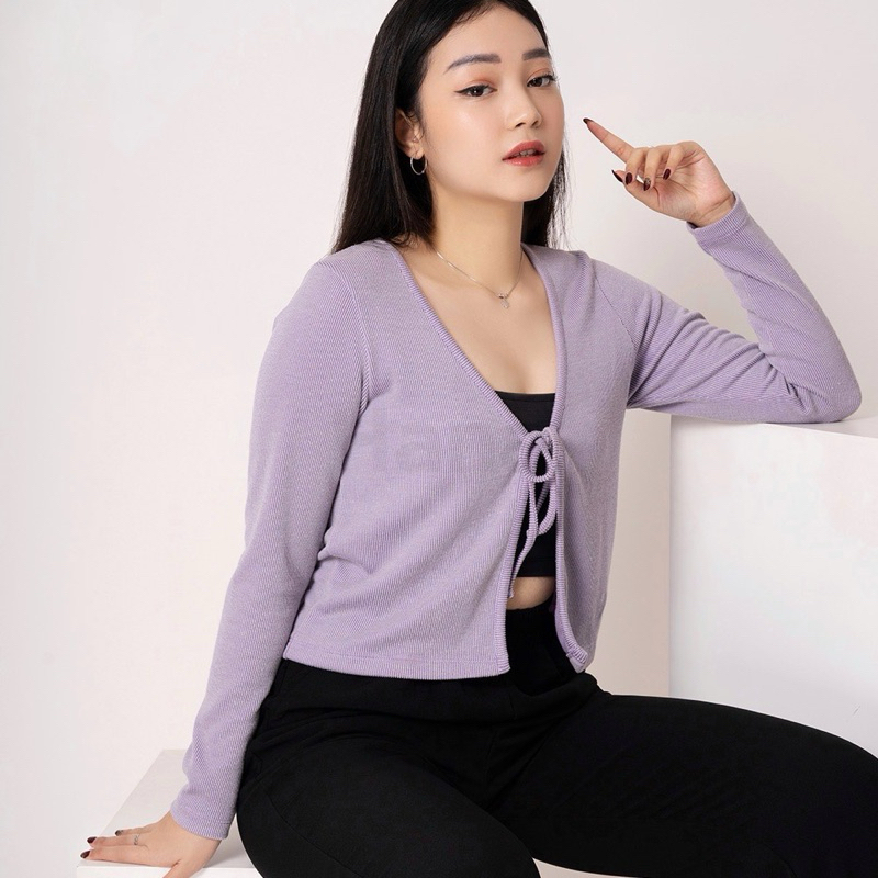 READY - SELLYA OUTER CARDIGAN WANITA LENGAN PANJANG TALI DEPAN - CARDIGAN RIB PREMIUM