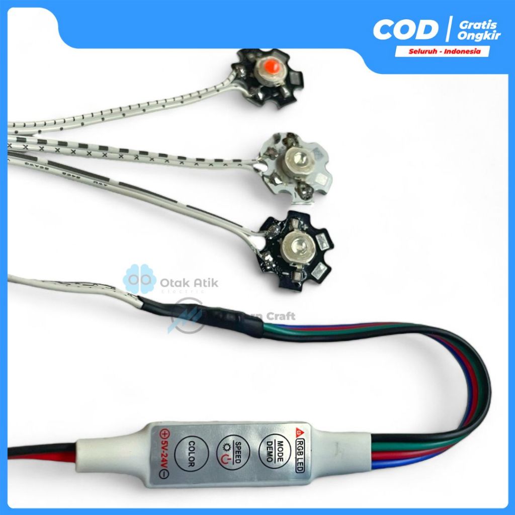 Lampu Layang Layangan Dinamo Led Hpl Modul Rgb 4 Kaki Fullset Siap Pakai