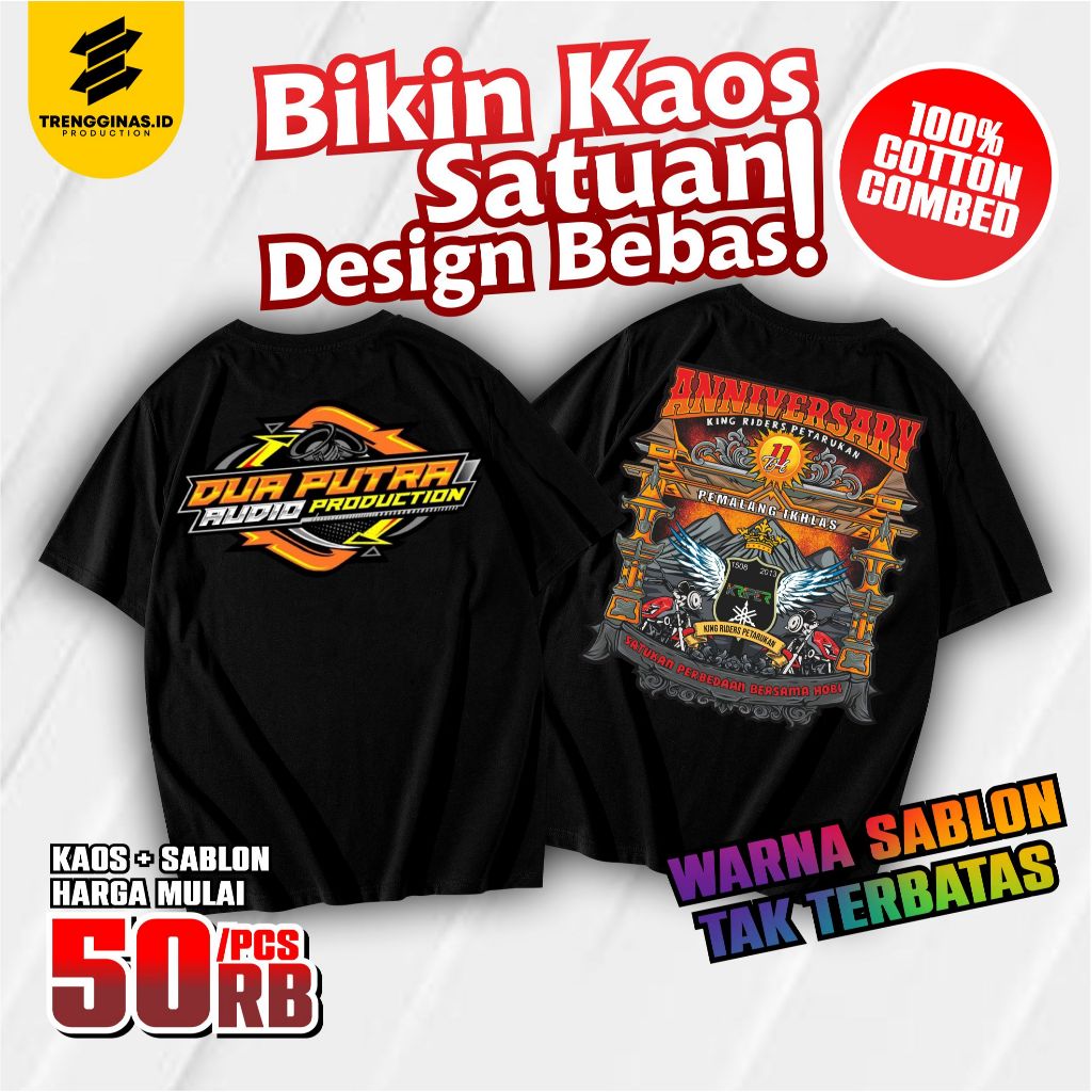KAOS CUSTOM SABLON FOTO SENDIRI, KAOS TULISAN SENDIRI, BIKIN KAOS SATUAN DESIGN SUKA-SUKA DESAIN
