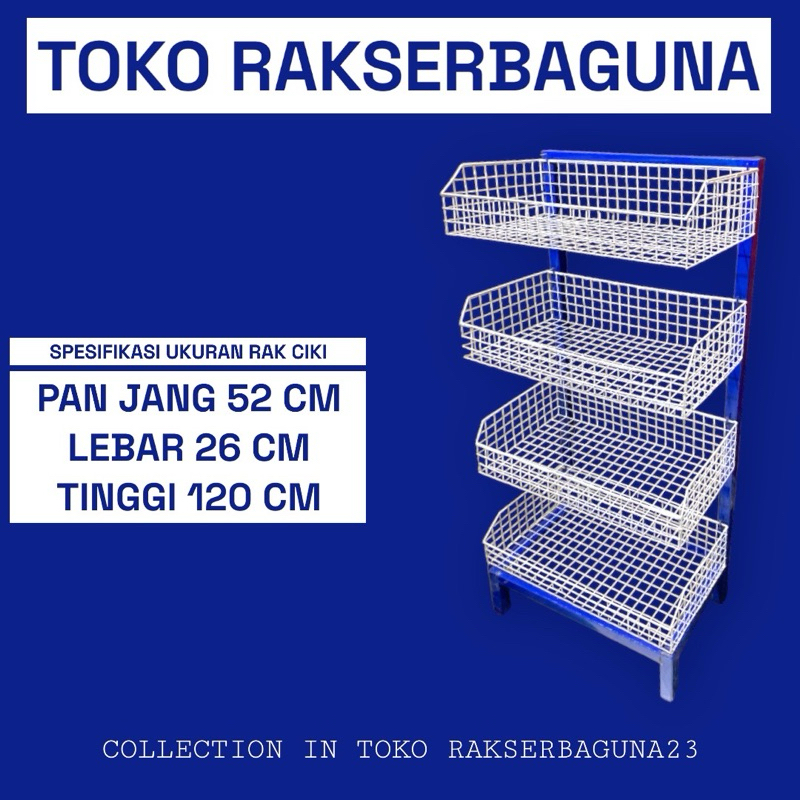 RAK CIKI 4 SUSUN - RAK CIKI WARUNG - RAK CIKI SERBAGUNA - RAK CIKI SNACK