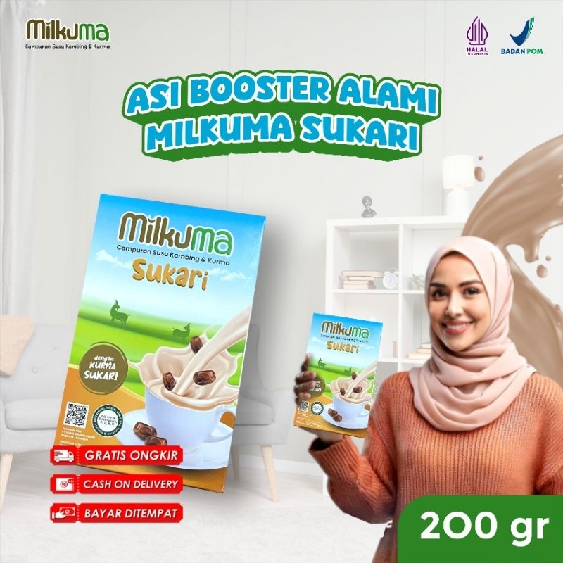 

Susu Milkuma Sukasari - Susu Kambing Etawalin dengan campuran Kurma Original 100%