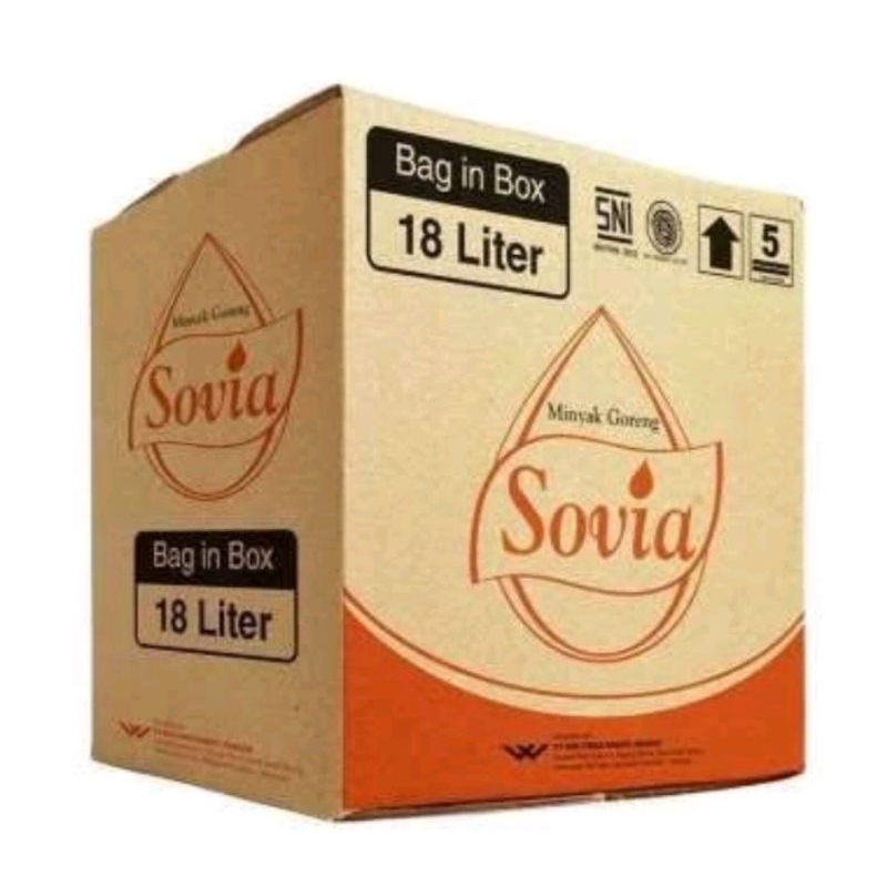 

Minyak goreng SOVIA BIB(bag in box)18L