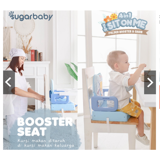 Sugarbaby 4in1 SitOnMe Folded Booster & Chair / kursi Makan Anak / Sugar Baby si on me chair