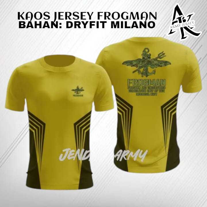 Kaos Jersey FROGMAN || Kaos Jersey KOPASKA FROGMAN TNI AL Bahan MILANO Bisa COD