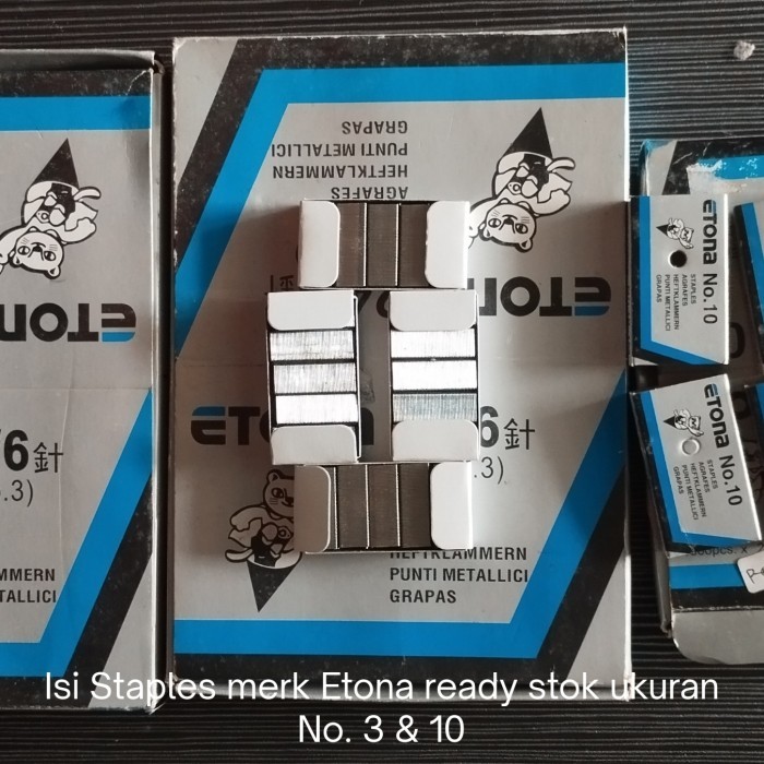 

isi Staples merk Etona ready stok ukuran No. 10
