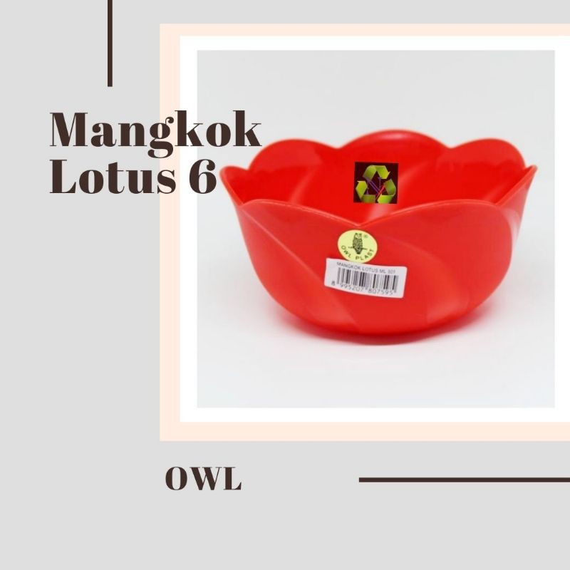 MANGKOK LOTUS 6"/ MANGKOK PLASTIK BUNGA LOTUS