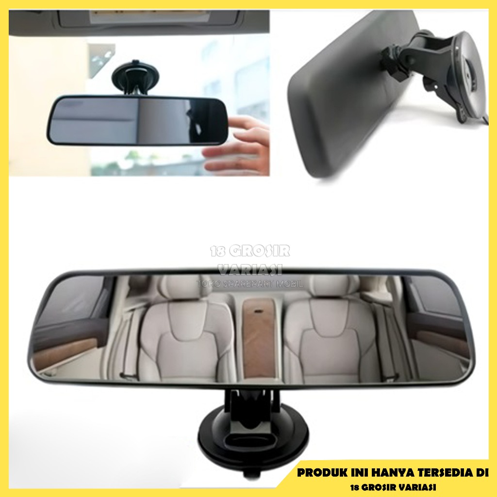 Spion Tengah Mobil 245MM Kaca Spion Tengah Mobil Variasi Tempel Kabin Universal Spion Tambahan Mobil