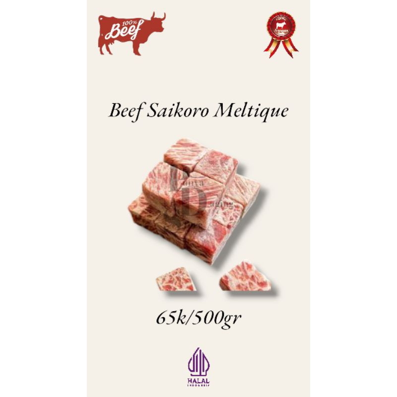

Beef Saikoro Meltique ukuran 500gr