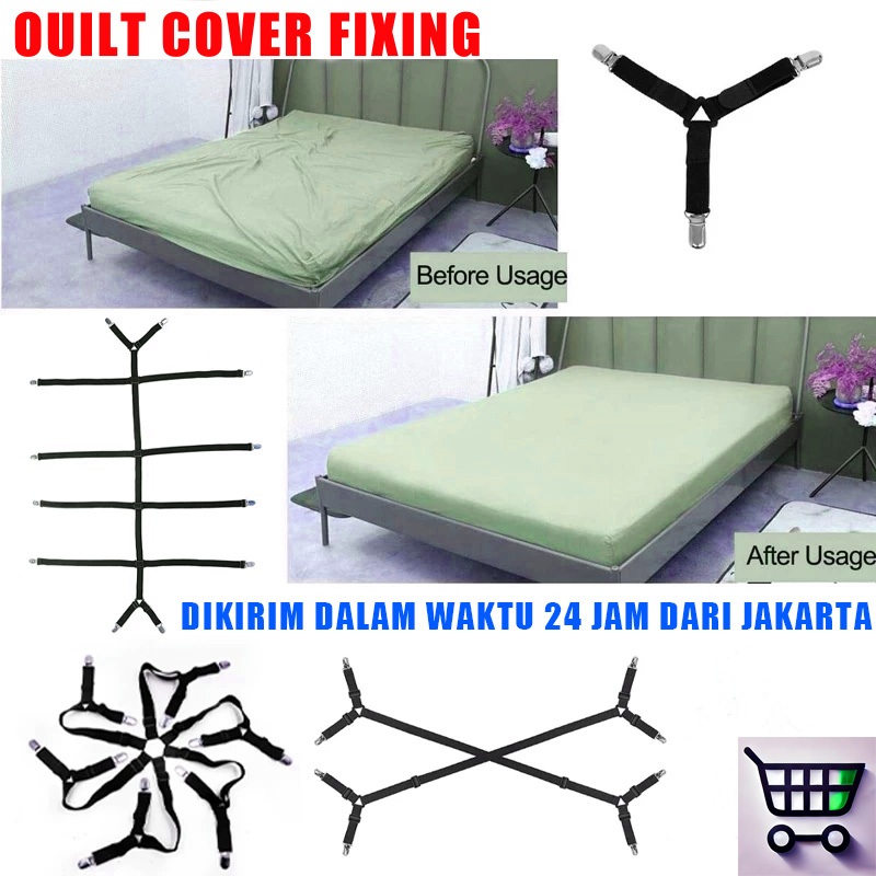 Jepitan sprei besi. Set pengait sprei. Pengunci sprei. Jepitan sprei. Penjepit Sprei