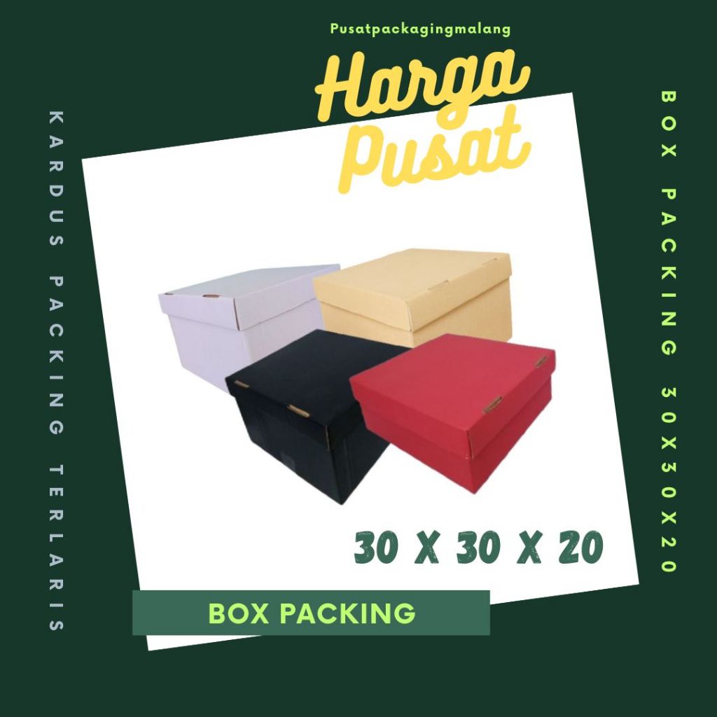 

Box 30x30x10 / 30x30x20 / 30x30x30 Kardus Set Hee Bee Packing Karton Dus Kotak Kemasan Mainan Olshop Souvenir