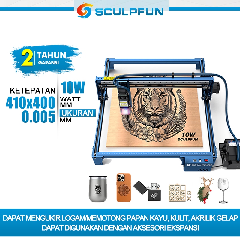 SCULPFUN S30 pro laser engraver 10W mesin laser cutting pemotong akrilik laser