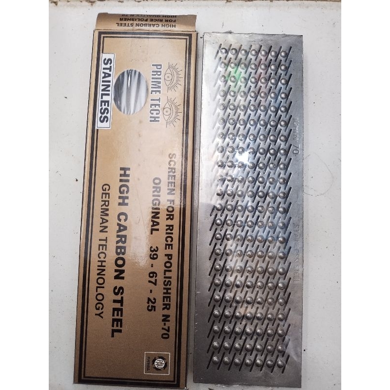 saringan beras/ayakan beras screen N70 stainless Lubang 8 pentol cap mata