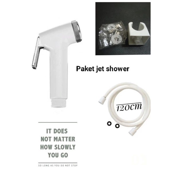 Paket set Jet shower closet model TOTO / Jet shower warna putih - shower kamar mandi