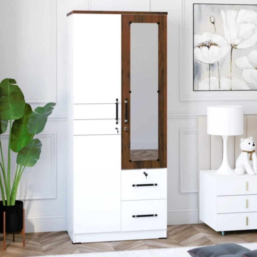 Lemari Baju 2 Pintu Lemari Pakaian Putih 2 Pintu Minimalis Bandung