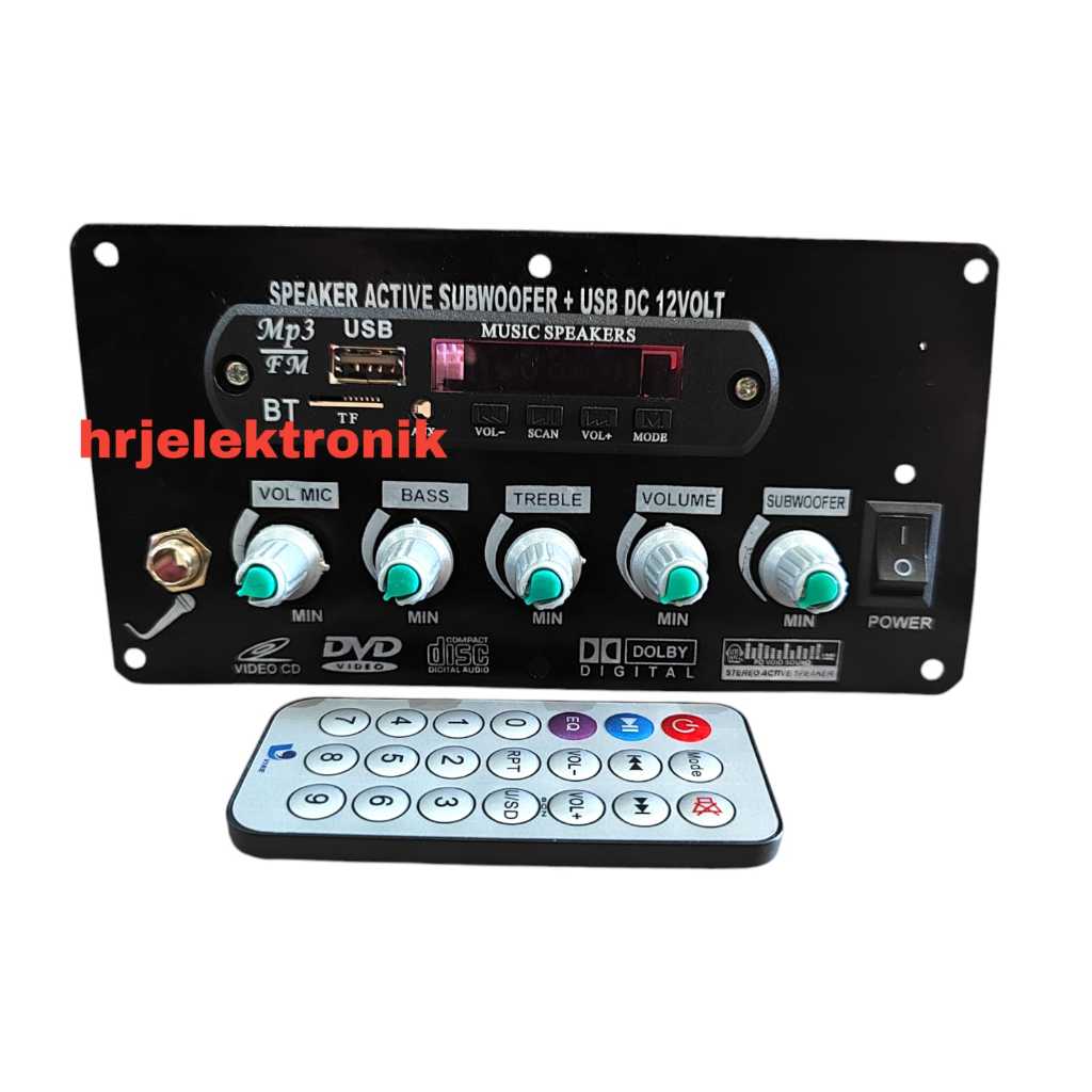 Tone control DC12v + Blutut plus mic 5 Potensio