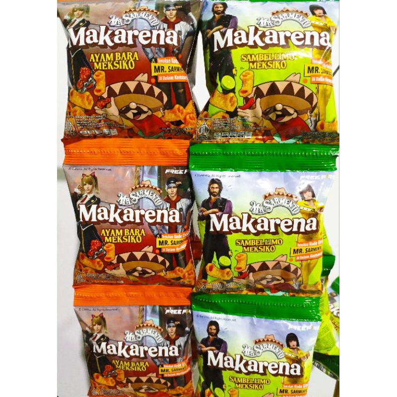 

Makarena snack makaroni renceng isi 10