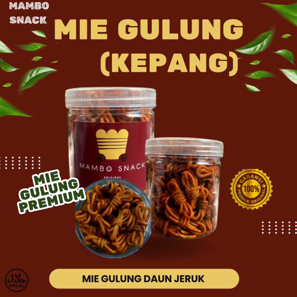 

Mie Gulung Daun Jeruk Toples (600ml) - Cemilan Bikin Nagih