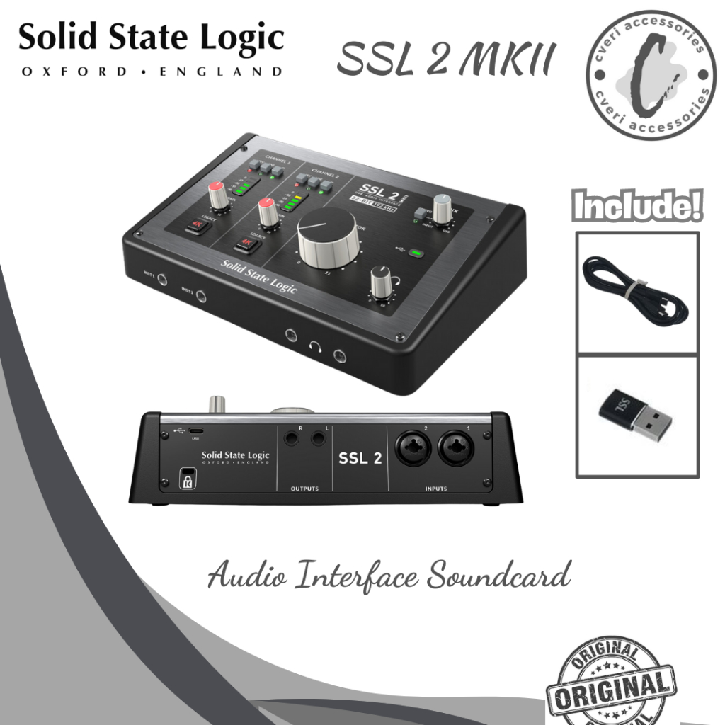 SSL 2 MKII Solid State Logic SSL-2 Mk2 Audio Interface Soundcard SSL2 Mk2