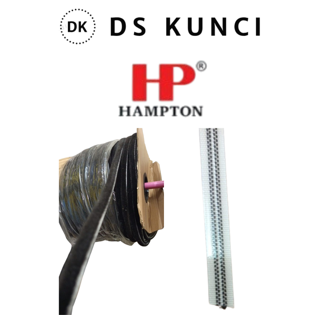 Bulu Moher Mohair Besar Penutup Celah Pintu Jendela Hitam