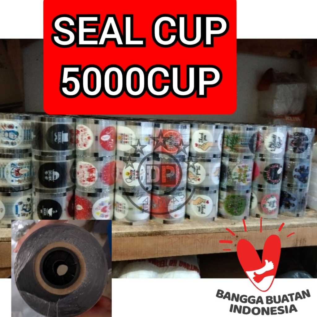 Seal cup Sealer Jumbo 5000 Happy drink Teh Drink Polos Drink Hitam Buah Tq Hati Tq TQ Hitam Tea Love
