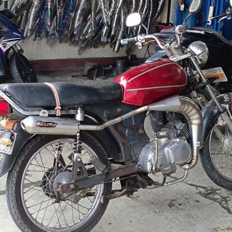 knalpot racing hollow exhaust untuk Suzuki A100 stainless full